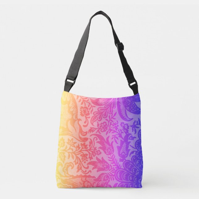 Sac Ajustable Fleur botanique arc-en-ciel vintage (Devant)