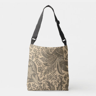 Sac Ajustable Fleur botanique sépia vintage tan