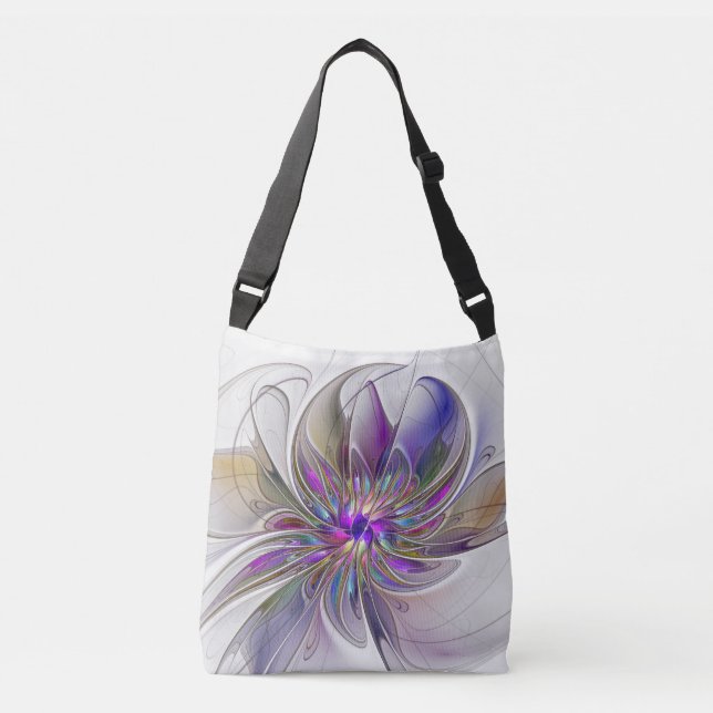 Sac Ajustable Fleur d'art Abstrait, énergique et coloré (Devant)