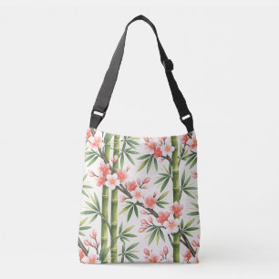 Sac Ajustable Fleur de cerisier rose Bambou botanique asiatique 