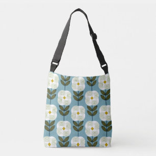Sac Ajustable Fleur de glamour fraîche - blanc et bleu