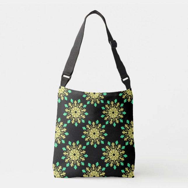 Sac Ajustable Fleur de néon jaune et vert (Devant)