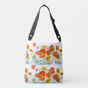 Sac Ajustable Fleur de pavot orange rouge aquarelle pavots
