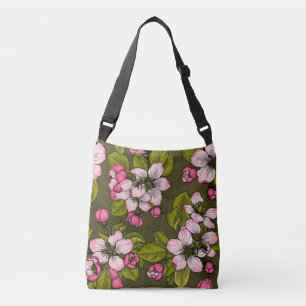 Sac Ajustable Fleur de pomme sur vert foncé