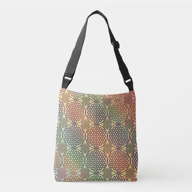 Sac Ajustable Fleur de vie - motif de grunge de timbre 1 (Devant)