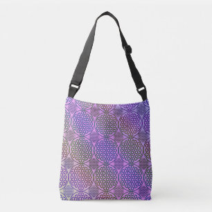 Sac Ajustable Fleur de vie - motif de grunge de timbre 3