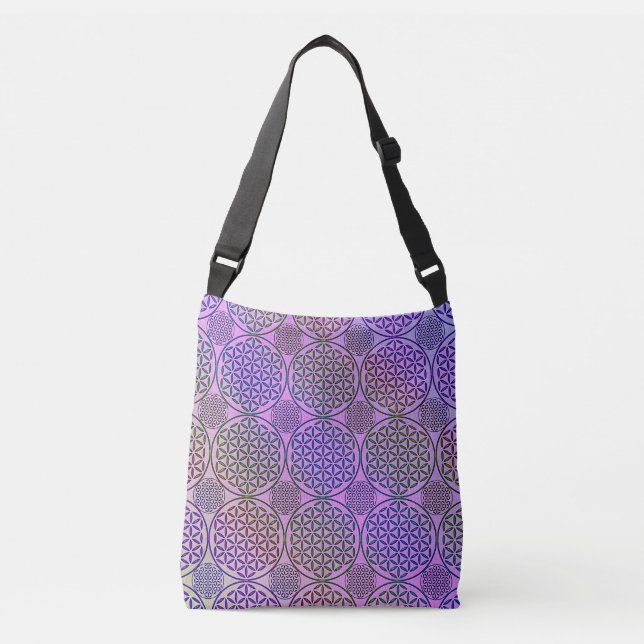 Sac Ajustable Fleur de vie - motif de grunge de timbre 3 (Devant)