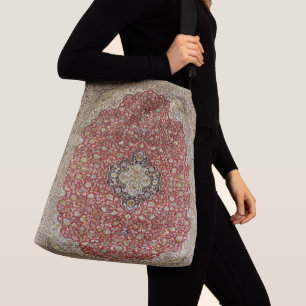 Sac Ajustable Fleur florale rouge perse turkish motif élégant