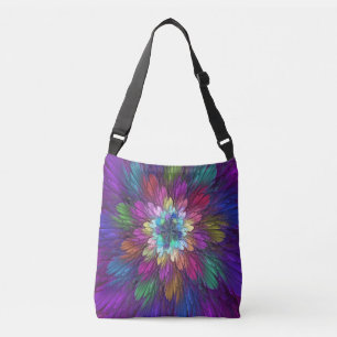 Sac Ajustable Fleur psychédélique colorée Art fractal Abstrait