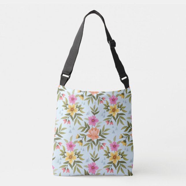 Sac Ajustable Fleurs à main colorées (Devant)