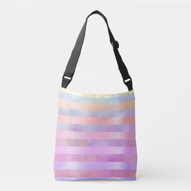 Sac Ajustable Fleurs arc-en-ciel Abstraites en aquarelle (Devant)