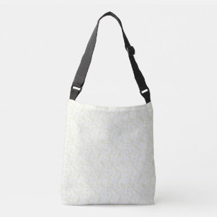 Sac Ajustable Fleurs blanches et feuillage sur fond jaune doux