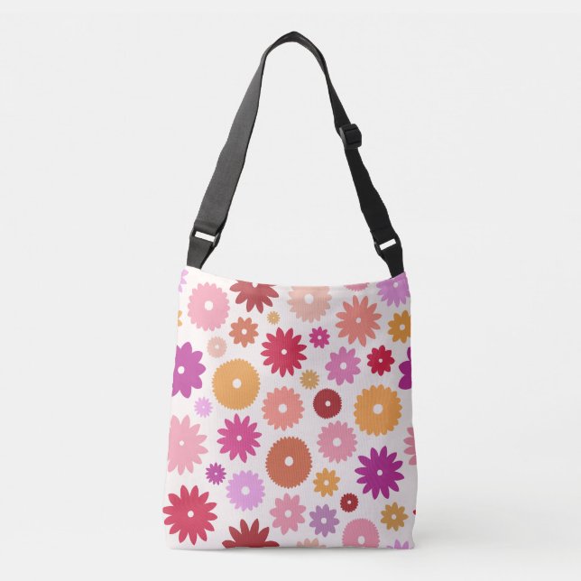 Sac Ajustable Fleurs Colorées Grand Motif (Devant)