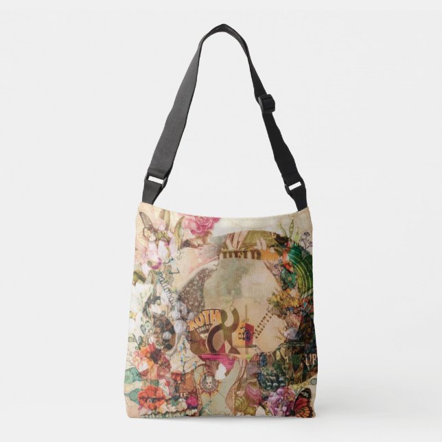 Sac Ajustable Fleurs crânes Vintages de sucre (Devant)