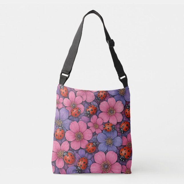 Sac Ajustable Fleurs de coccinelle (Devant)
