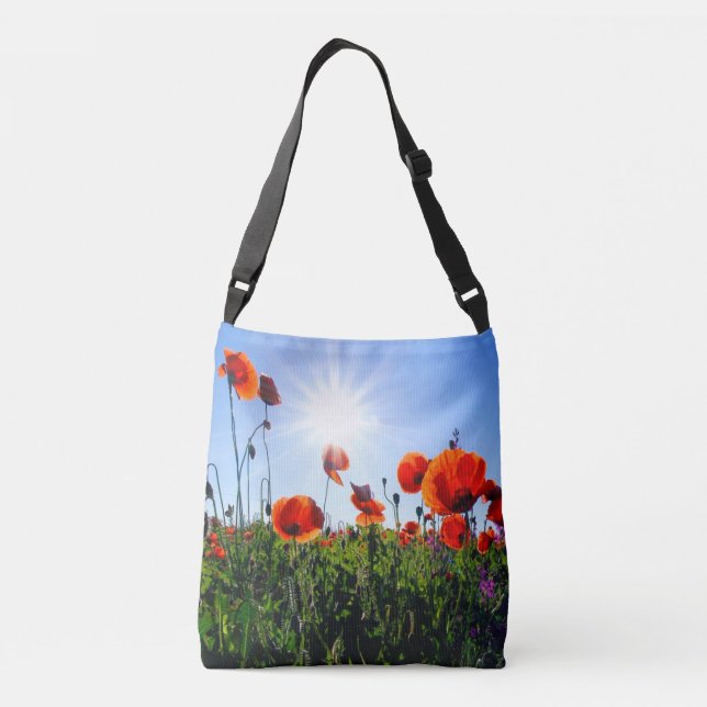 Sac Ajustable Fleurs de crapets rouges sauvages (Dos)