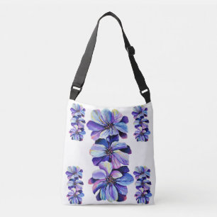 Sac Ajustable Fleurs de Delphinium Élégante Mode Chic