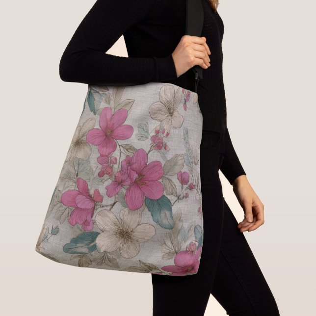 Sac Ajustable Fleurs de Fleur de Cerisier Rose  (De près)