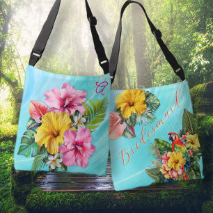 Sac Ajustable Fleurs de Hibiscus Tropical Robe de Demoiselle d'H