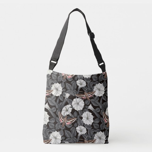 Sac Ajustable Fleurs de lune et sphinx Moths 2 (Devant)