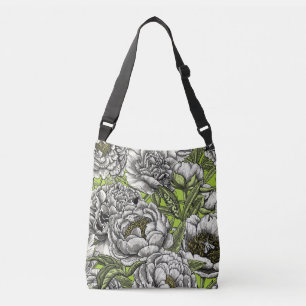 Sac Ajustable Fleurs de pivoines blanches et moisissures