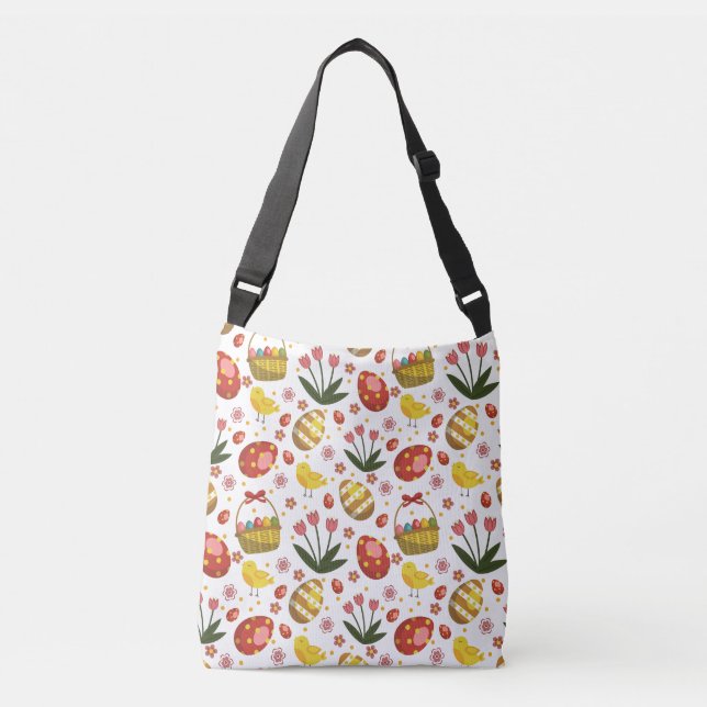 Sac Ajustable Fleurs de poules de Pâques Oeufs Fête (Devant)