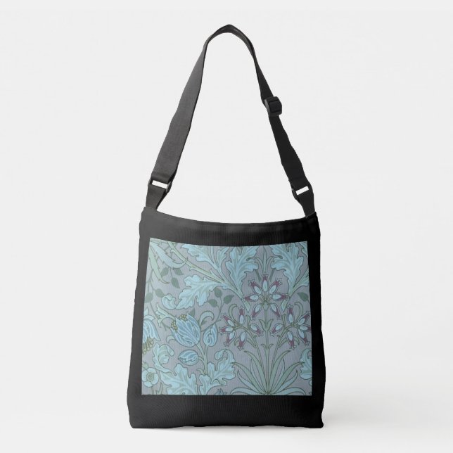Sac Ajustable Fleurs décoratives bleu pastel  (Devant)