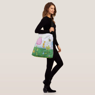 Sac Ajustable fleurs dessin d'abeille