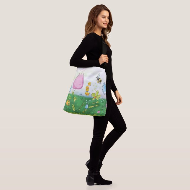 Sac Ajustable fleurs dessin d'abeille (Sur le modèle)