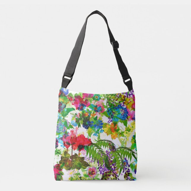 Sac Ajustable Fleurs d'été Meadow Jardin botanique Aquarelle (Devant)
