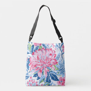 Sac Ajustable Fleurs d'été roses et bleues