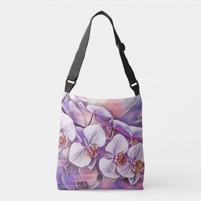 Sac Ajustable Fleurs d'orchidées mignonnes rose violet tirant (Devant)
