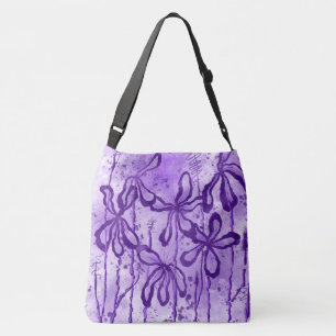Sac Ajustable Fleurs encrées Abstraites violet