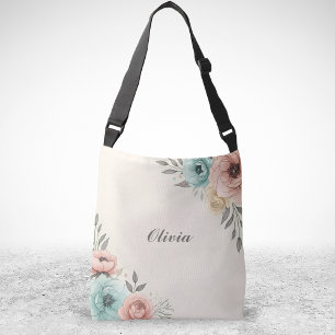 Sac Ajustable Fleurs Esquissées Aquarelle Délicate 