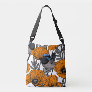 Sac Ajustable Fleurs et fleurs de pavot orangé 2