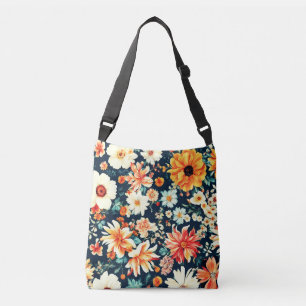 Sac Ajustable Fleurs Extraordinaires blanches et rouges oranges