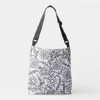 Fleurs florales de couleur noire et blanche pour a