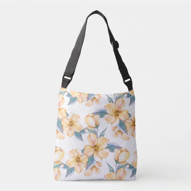 Sac Ajustable Fleurs jaunes. Jardin d'aquarelle 2 (Devant)