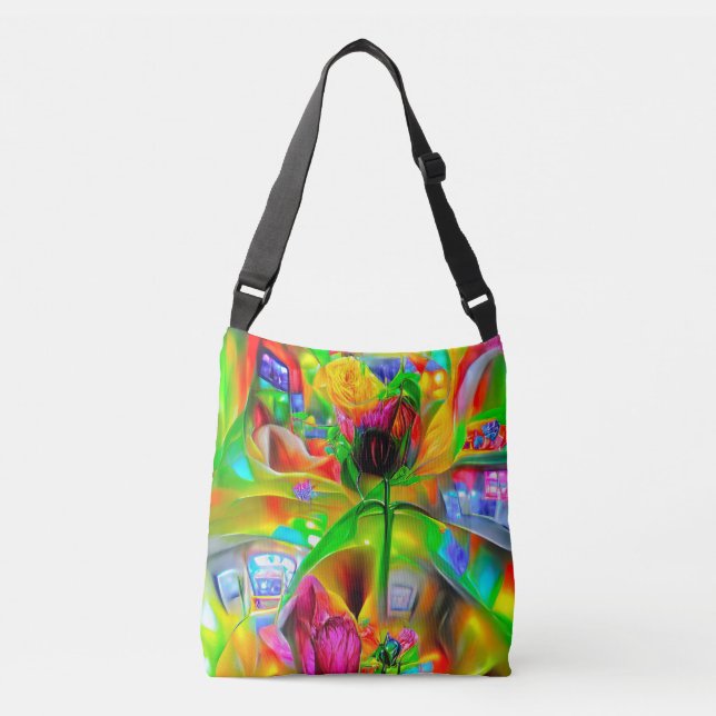 Sac Ajustable Fleurs psychédéliques Abstraites (Devant)