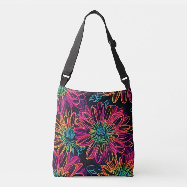 Sac Ajustable Fleurs roses chaudes (Devant)