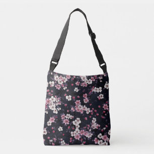 Sac Ajustable Fleurs Sakura Roses Noires, Design Motif,