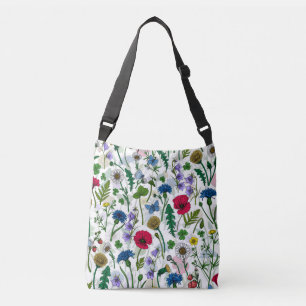 Sac Ajustable Fleurs sauvages sur blanc cassé
