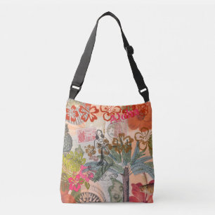 Sac Ajustable Fleurs Vintage Hula Coloré Hawaïen Tropical