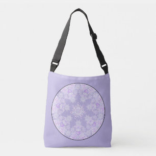 Sac Ajustable flocon de neige violet clair et coeur étincelant