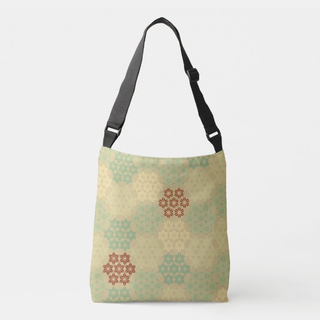 Sac Ajustable Floral (Asanoha) Pattern Gold (Devant)
