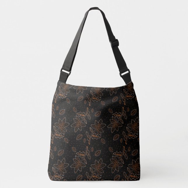 Sac Ajustable Floral Batik Motif point or noir (Devant)