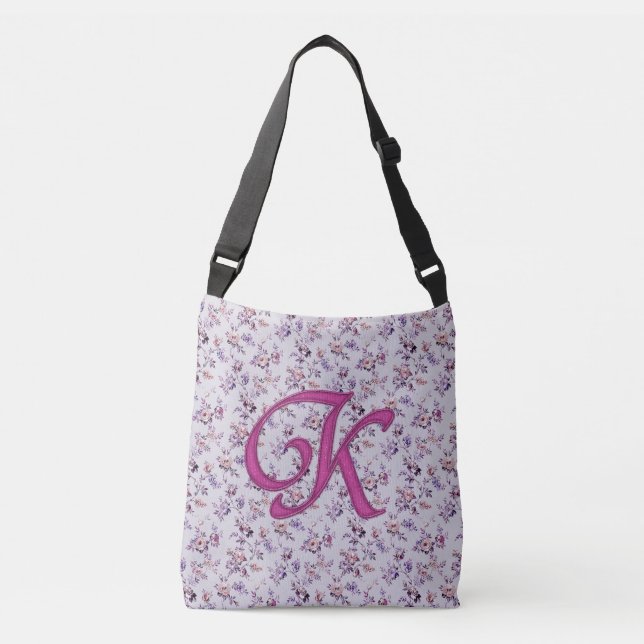 Sac Ajustable Floral Luxe Monogramme K (Devant)