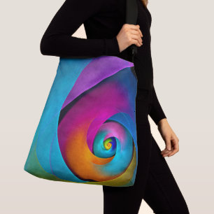 Sac Ajustable Floral moderne Art Abstrait rose Bleu Motif #17