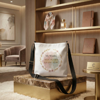 Sac Ajustable Floral Mom Crossbody Bag – Gift for Mom