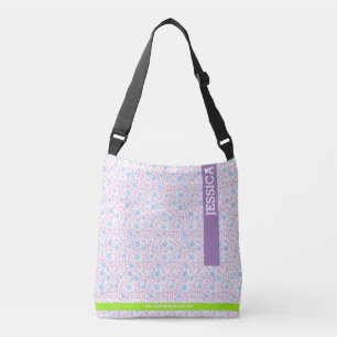 Sac Ajustable Floral Nom personnalisé & Monogramme